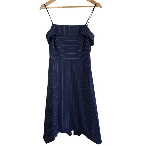 Banana Republic Dresses & Skirts - Banana Republic Strappy Seamed Midi Dress Navy Pin Stripe Size 4 NWT